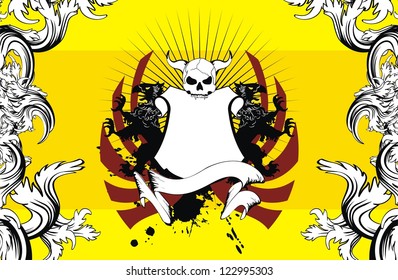 heraldic coat of arms background in vector format
