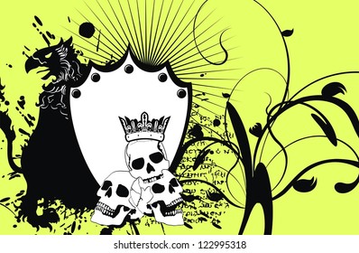 heraldic coat of arms background in vector format
