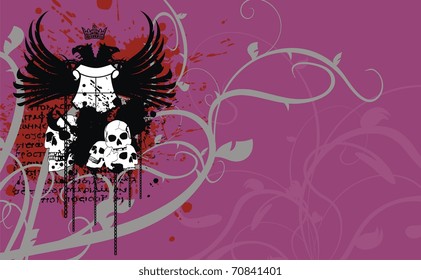 heraldic coat of arms background in vector format
