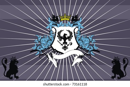 heraldic coat of arms background in vector format