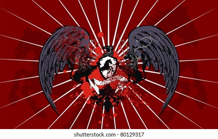 heraldic coat of arms background in vector format very easy to edit