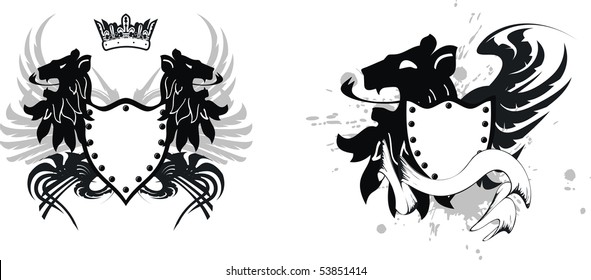 heraldic coat of arms set in vector format