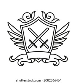 Heraldic coat, Vector shield icons