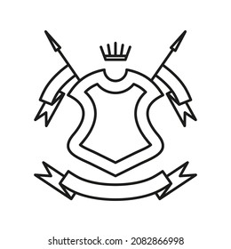 Heraldic coat, Vector shield icons