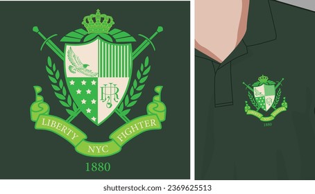 Heraldic Crest Emblem Vector Design Embroidery