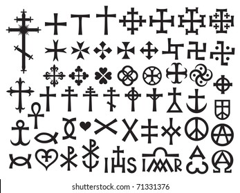 Heraldic Crosses and Christian Monograms (with Additions)