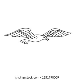 Heraldic design element - Albatros. Vector illustration