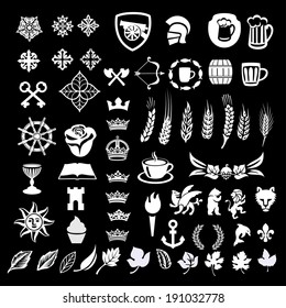 heraldic design vector elements, heraldry