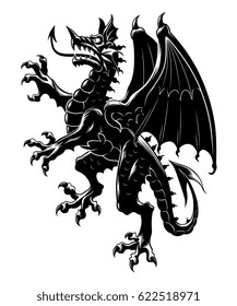 Heraldic dragon vertical