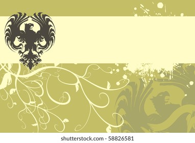 heraldic eagle background in vector format