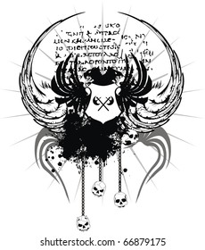 heraldic eagle coat of arms tshirt in vector format