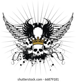 heraldic eagle coat of arms tshirt in vector format
