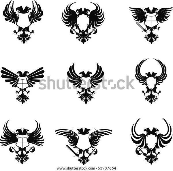 Download Heraldic Eagle Double Head Vector Format Stock Vector ...