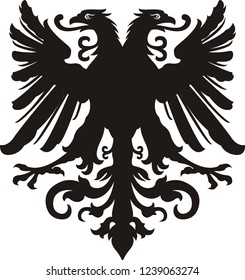 Heraldic Eagle Silhouette Stock Vector (Royalty Free) 1239063274 ...