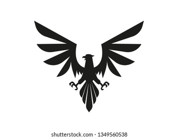 Heraldic Eagle Silhouette Stock Vector (Royalty Free) 1349560538 ...