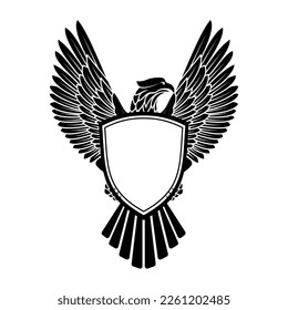 Heraldic eagle symbol vector illustration