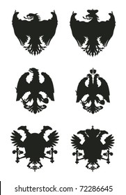 heraldic eagles silhouettes