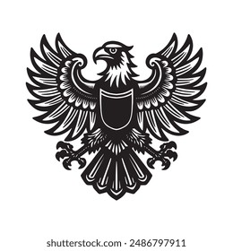 heraldic eagle.vector illustration on white background