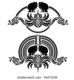 heraldic elephant silhouette