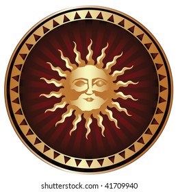 Heraldic emblem in medieval style.