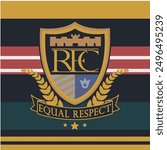 Heraldic Emblem patch design vintage embroidery