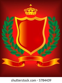 Heraldic escutcheon. The vector image.