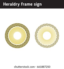 Heraldic frame for your logo, plant motifs, plexus