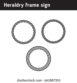 Heraldic frame for your logo, plant motifs, plexus
