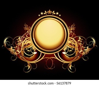 heraldic golden shield