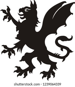 Heraldic griffin tattoo