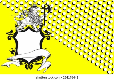 heraldic gryphon coat of arms in vector format very easy to edit