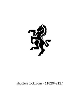Heraldic Horse Logo, Icon Vector
