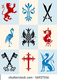 Heraldic icon set