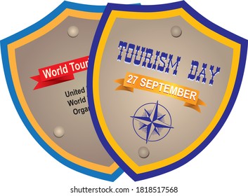 Heraldic label to date for september event Tourism Day