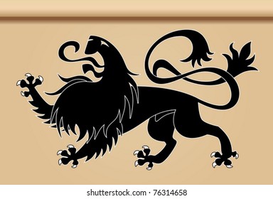 Heraldic lion