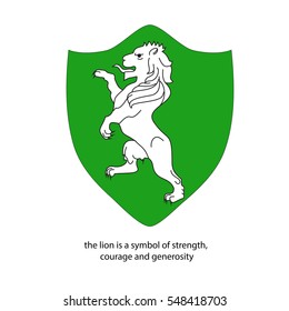 the heraldic lion green color 