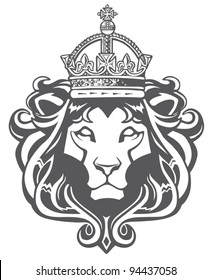 Heraldic Lion Head