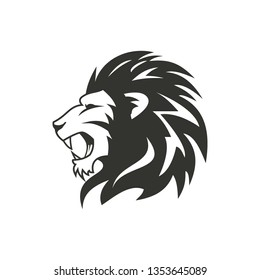 Heraldic lion logo design.