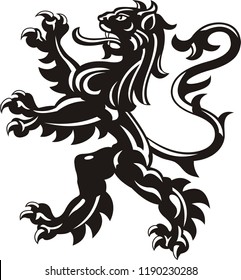 Heraldic lion tattoo