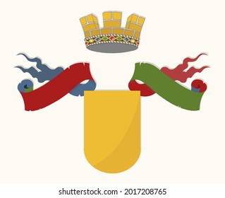 Heraldic medieval graphic elements. Vector design