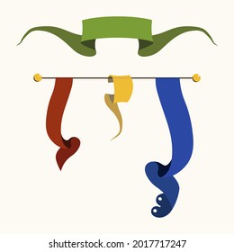 Heraldic medieval graphic elements. Vector design