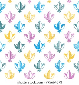 heraldic seamless pattern in pastel colors