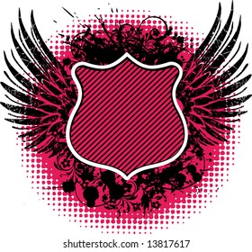 heraldic shield or badge, blank so you can add your own images 8