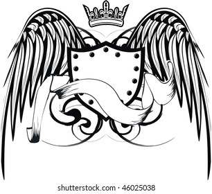 heraldic shield coat of arms in vector format