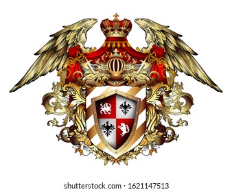 Heraldic Background Red Ermine Royal Mantle Stock Vector (Royalty Free ...