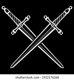 The heraldic shield of the Crusader, isolated on white, vector illustration