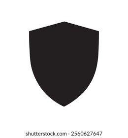 Heraldic shield icon. Black knight award contours and linear signs. Protect shield security icon. Shield icon isolated.