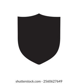 Heraldic shield icon. Black knight award contours and linear signs. Protect shield security icon. Shield icon isolated.