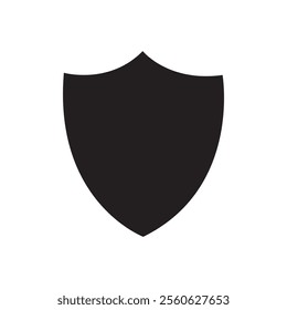 Heraldic shield icon. Black knight award contours and linear signs. Protect shield security icon. Shield icon isolated.