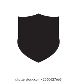 Heraldic shield icon. Black knight award contours and linear signs. Protect shield security icon. Shield icon isolated.